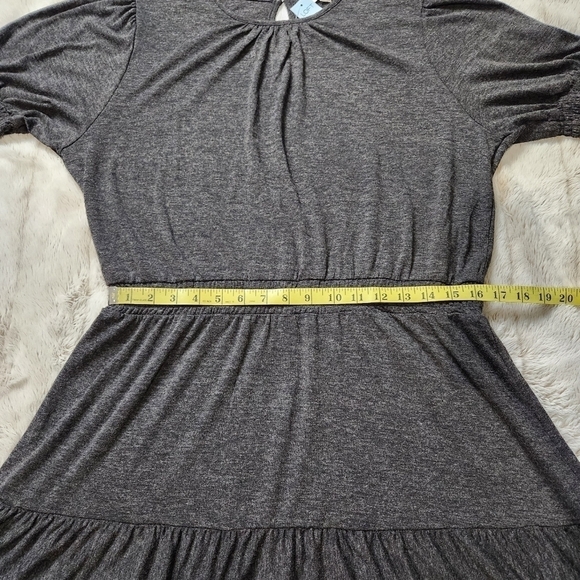 Jersey Dress Mini dress Scoop neck short sleeves Black Size XLp LOFT NWT - Picture 11 of 15